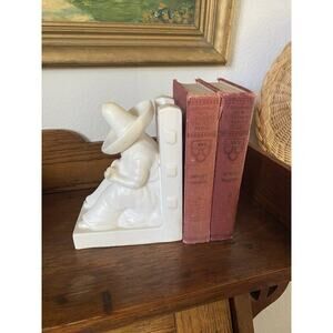 Vintage Midcentury Mexican Siesta Man Bookend Single Ceramic MCM Bookend